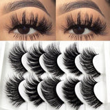 5Pairs 3D Mink Hair False Eyelashes