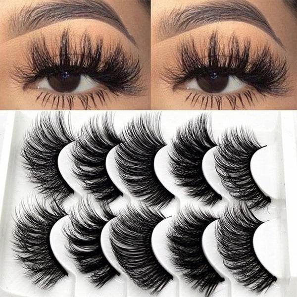 5Pairs 3D Mink Hair False Eyelashes
